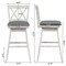 2 Pieces 29 Inches Swivel Counter Height Barstool Set with Rubber Wood Legs